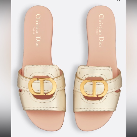Dior Flat Or 30 Montaigne Slide - Picture 4 of 17